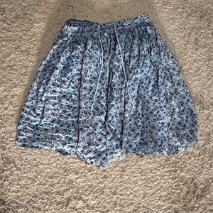 Free People Blue Floral A-Line Skort